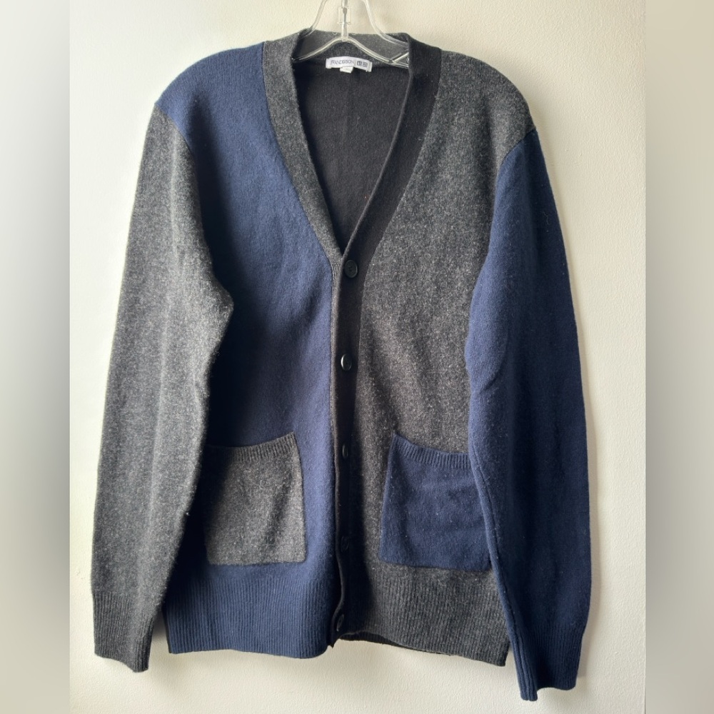 JW ANDERSON Gray and Blue Cardigan Sweater